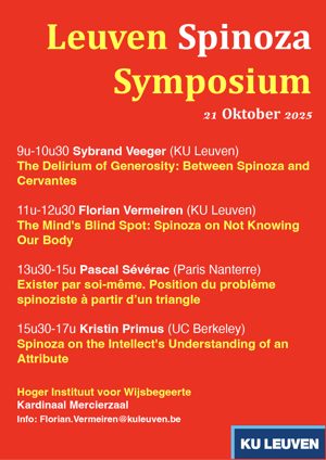 Poster for Leuven Spinoza Symposium